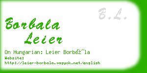 borbala leier business card